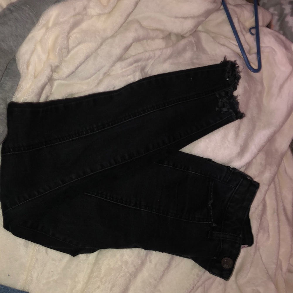 black jeans. snug